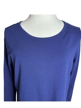 Duluth Trading Co Women's 2XL Long Sleeve Basic Layering T-Shirt Blue Round Neck